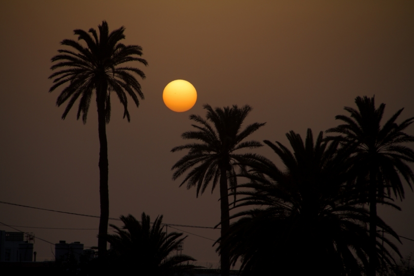 Calima dust in the air in Gran Canaria